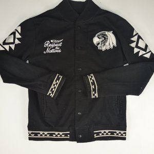 Native's Streetwear Black Bomber Sweater Cardigan